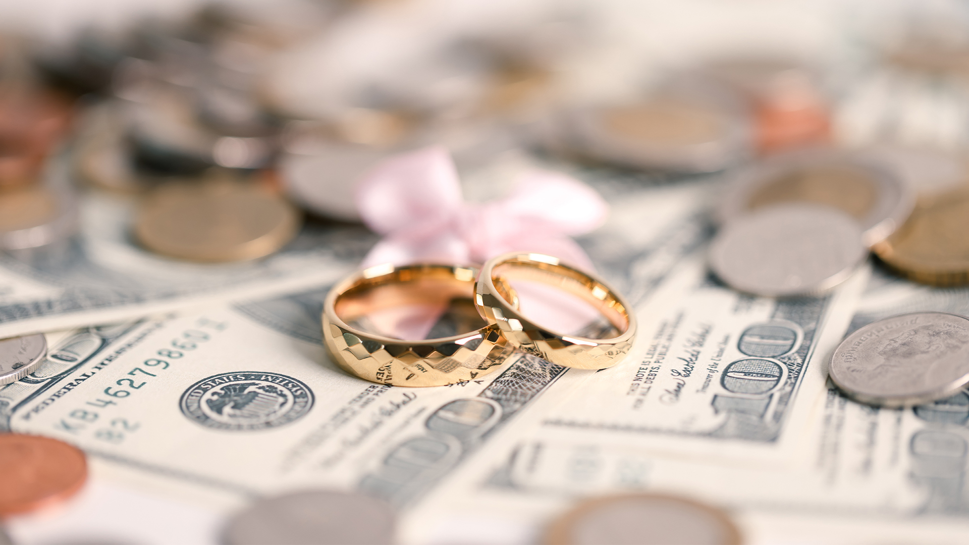 Woman carefully manages her wedding fund, making payments from her bank account and using credit wisely, with the background of sound financial plan supporting her marriage and business commitments.