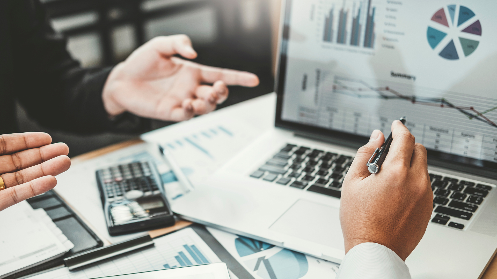 Business Consulting meeting working and brainstorming new business project finance investment concept.