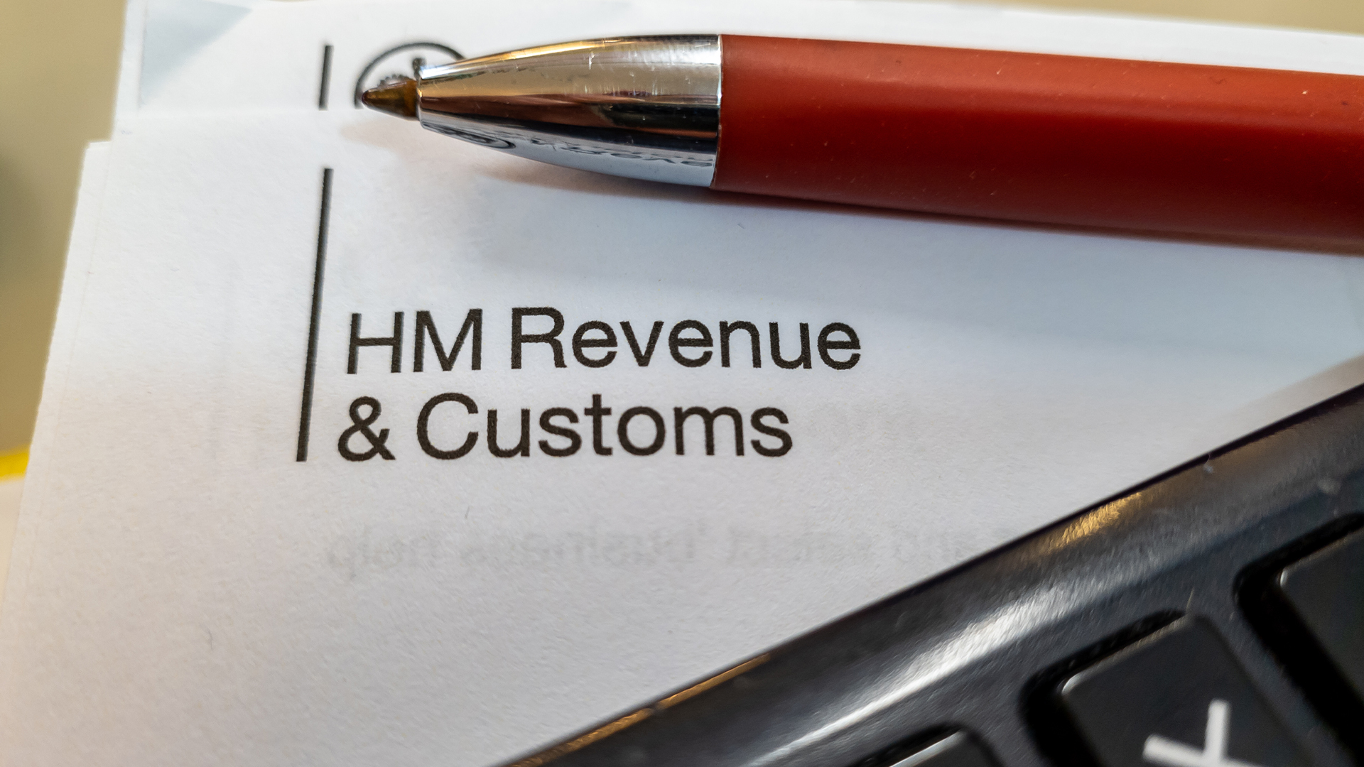 A correspondence from HM Revenue of Customs. The British government department for the collections of taxes and custom duties.