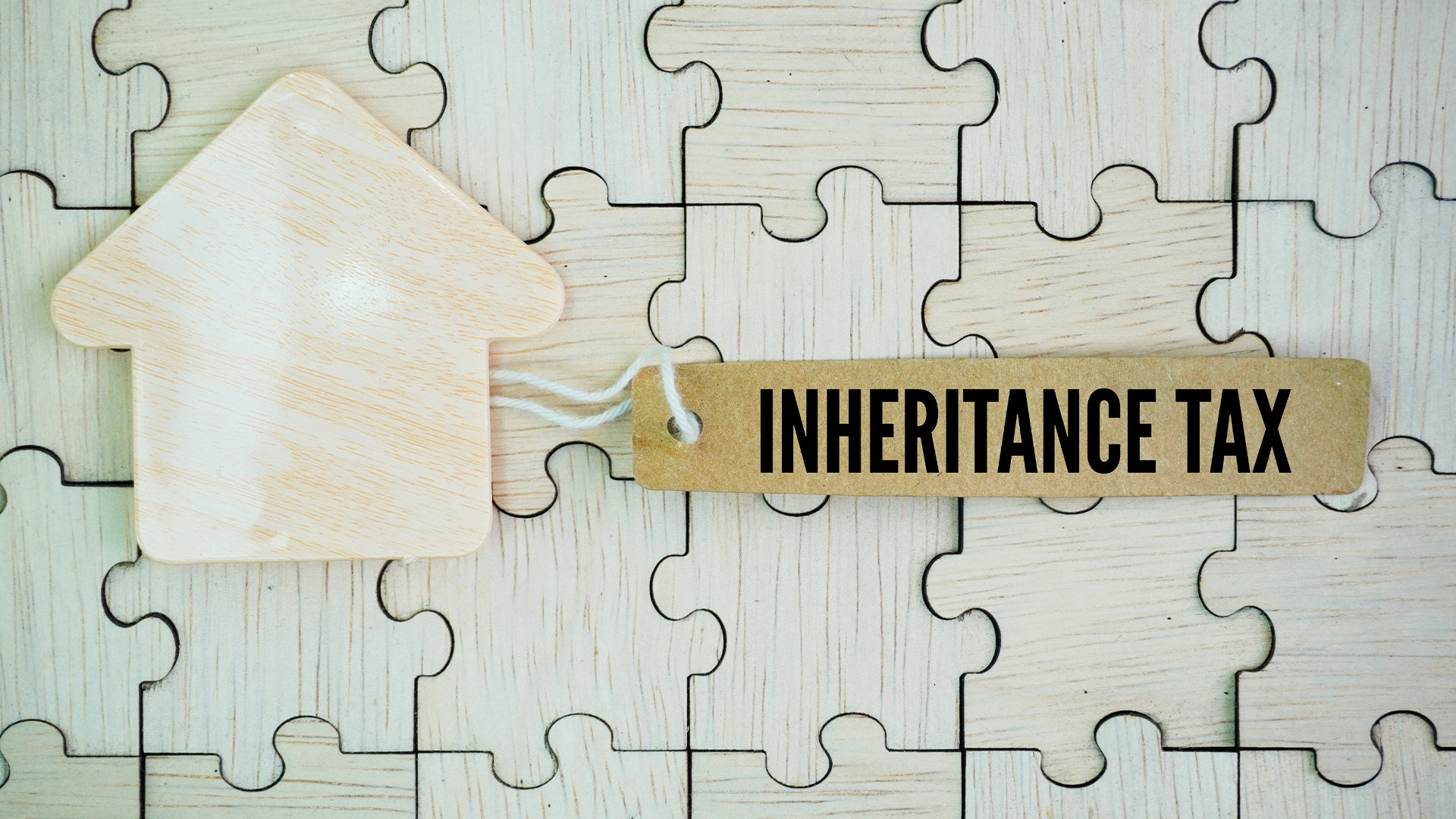 house form and paper tag with the word Inheritance Tax