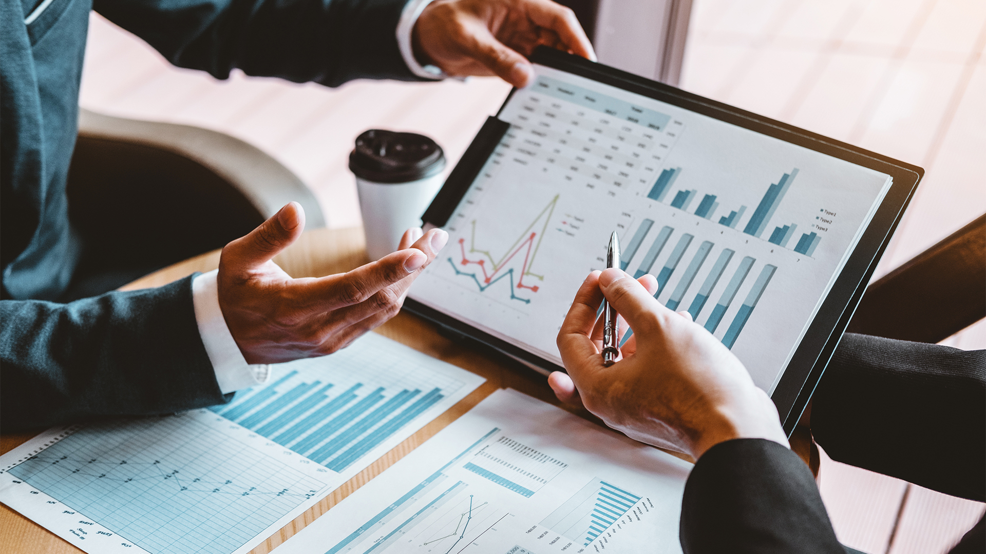 Business Consulting meeting working and brainstorming new business project finance investment concept